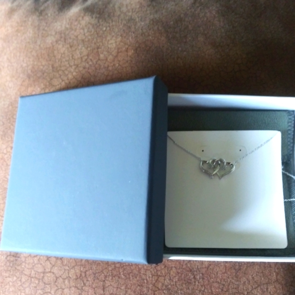 Diamond Double Heart Necklace